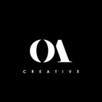 OA Letter Initial Logo Design Template Vector Illustration