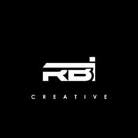 rbi letra inicial logo diseño modelo vector ilustración
