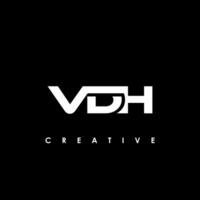 VDH Letter Initial Logo Design Template Vector Illustration