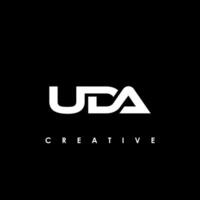 uda letra inicial logo diseño modelo vector ilustración