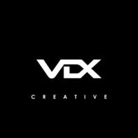 vdx letra inicial logo diseño modelo vector ilustración