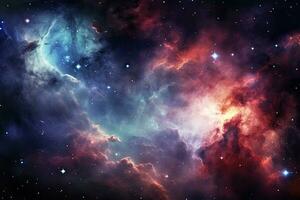 AI generated Planets and galaxy, science fiction wallpaper. Beauty of deep space, AI Generated photo