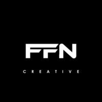 ffn letra inicial logo diseño modelo vector ilustración