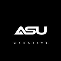 ASU Letter Initial Logo Design Template Vector Illustration