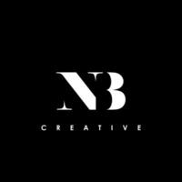 NB Letter Initial Logo Design Template Vector Illustration