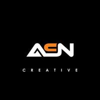 ASN Letter Initial Logo Design Template Vector Illustration