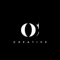OC Letter Initial Logo Design Template Vector Illustration