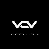 v.c.v. letra inicial logo diseño modelo vector ilustración