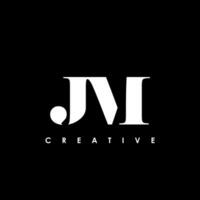 JM Letter Initial Logo Design Template Vector Illustration