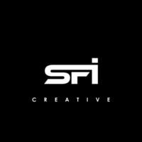 sfi letra inicial logo diseño modelo vector ilustración