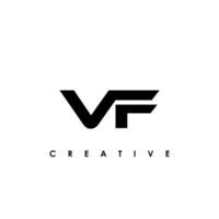 vf letra inicial logo diseño modelo vector ilustración