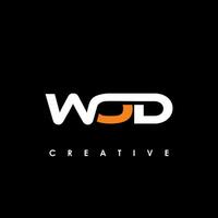 WOD Letter Initial Logo Design Template Vector Illustration