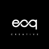 eoq letra inicial logo diseño modelo vector ilustración