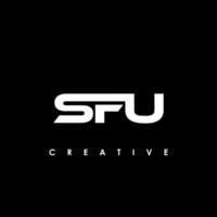 sfu letra inicial logo diseño modelo vector ilustración