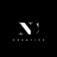 NC Letter Initial Logo Design Template Vector Illustration