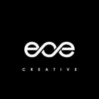 EOE Letter Initial Logo Design Template Vector Illustration