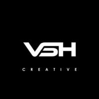 VSH Letter Initial Logo Design Template Vector Illustration