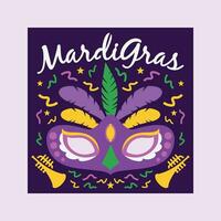 3d máscara Mardi Gras antecedentes vector