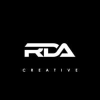 rda letra inicial logo diseño modelo vector ilustración