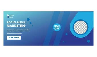 social media marketing web banner design vector