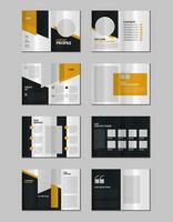 Company profile, multipage flyer brochure, 16 pages portfolio magazine, annual report, catalog and a4 multipage template design vector