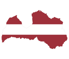 Latvia map. Map of Latvia with Latvia flag png