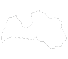Latvia map. Map of Latvia in white color png
