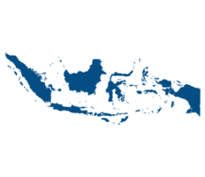 Indonesia mapa. mapa de Indonesia en azul color png