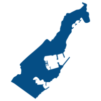 Mônaco mapa. mapa do Mônaco dentro azul cor png