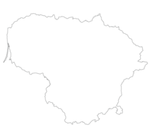 Lithuania map. Map of Lithuania in white color png