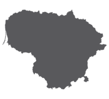 Lithuania map. Map of Lithuania in grey color png