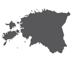 Estonia map. Map of Estonia in grey color png