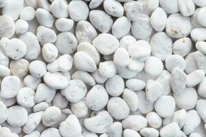 White pebbles stone texture and background photo
