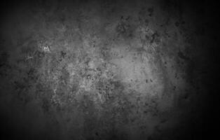 Old wall texture cement dark black gray  background abstract grey color design are light with white gradient background. photo