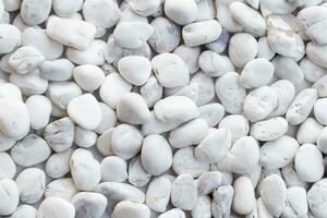 White pebbles stone texture and background photo