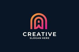 Creative symbol letter A logo design for your business. vector