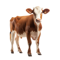 AI generated Cow on a transparent background. png