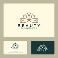 belleza flor loto logo diseño para tu negocio, salón, spa, hotel etc vector
