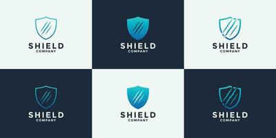 bundle shield logo design vector for your company