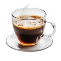 AI generated Americano is espresso with hot water ,with transparent background. png