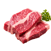 ai gerado japonês wagyu carne em uma transparente fundo. png