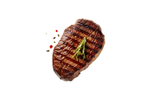 AI generated Grilled beef steak isolated on a transparent background. png