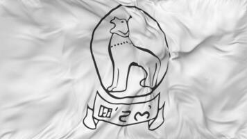 Emblem von manipur Flaggen nahtlos Schleifen Hintergrund, geloopt stoßen Textur Stoff winken schleppend Bewegung, 3d Rendern video