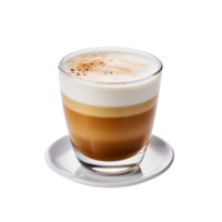 ai gerado copos do quente macchiato café em transparente fundo. png