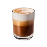 AI generated Cortado, Espresso  with a small amount of warm milk,on transparent background. png