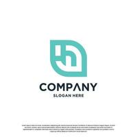 letter A H monogram logo design inspiration. Initial logo for business identity. vector