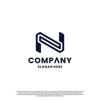 initial letter N logo design monogram for your business vector