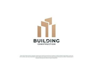 edificio logo diseño vector. real inmuebles negocio logo modelo. vector