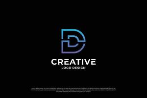 Letter D logo design vector. Initial letters D for logo brand. Creative D sign initial letter. vector