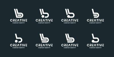 set of letter b logo collection. B icon symbol for your business vector